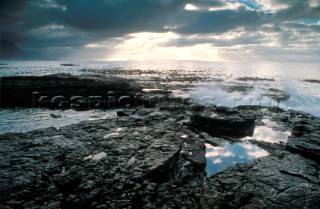 Tide over rocks, Hermanus, South Africa