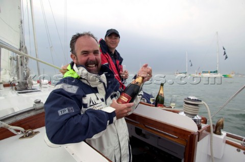 On board Gipsy Moth IV after her relaunch in June 2005