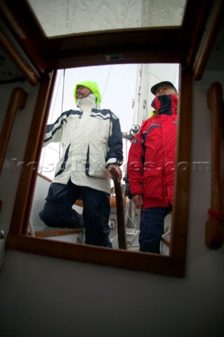 On board Gipsy Moth IV after her relaunch in June 2005