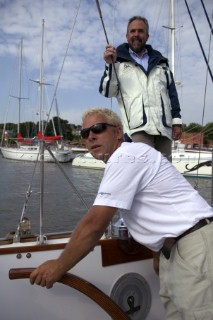 On board Gipsy Moth IV after her relaunch in June 2005