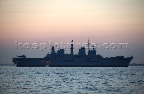 Naval warship at the Trafalgar 200 fleet review celebrations 2005