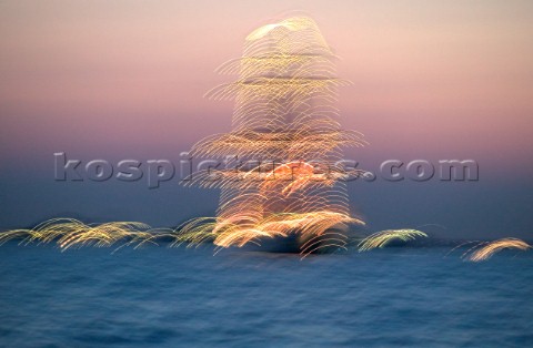 Abstract light effect at Trafalgar 200 warship and fleet review celebrations 2005