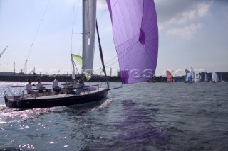 Sportsboats racing in the Silva J80 World Championships 2005 in Falmouth UK