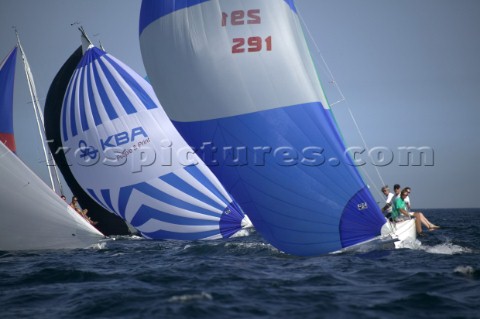 Sportsboats racing in the Silva J80 World Championships 2005 in Falmouth UK