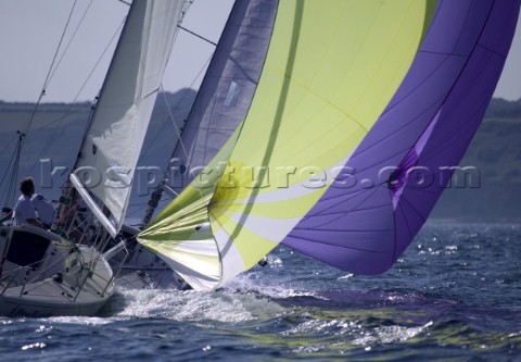 Sportsboats racing in the Silva J80 World Championships 2005 in Falmouth UK