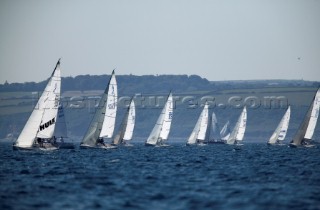 Sportsboats racing in the Silva J80 World Championships 2005 in Falmouth UK