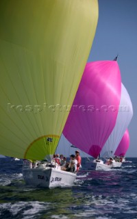 Sportsboats racing in the Silva J80 World Championships 2005 in Falmouth UK