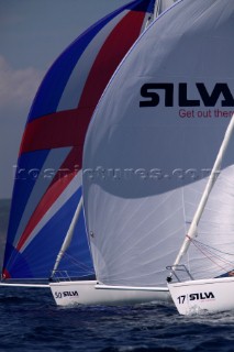 Sportsboats racing in the Silva J80 World Championships 2005 in Falmouth UK