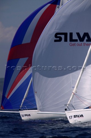 Sportsboats racing in the Silva J80 World Championships 2005 in Falmouth UK