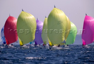 Sportsboats racing in the Silva J80 World Championships 2005 in Falmouth UK