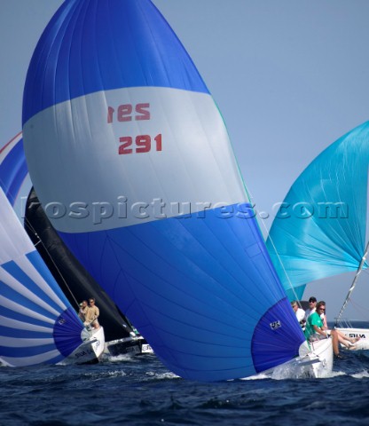 Sportsboats racing in the Silva J80 World Championships 2005 in Falmouth UK