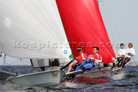 Kiel  Germany  23 june 2005 KIELER WOCHE  day 2 of the Olympic Class regatta started with a postpone