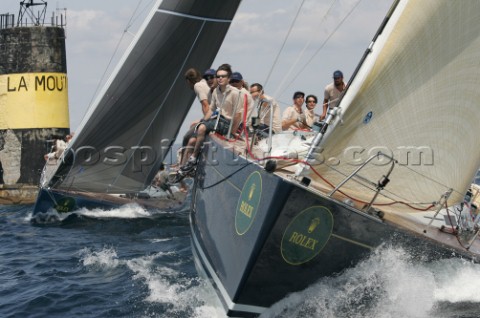 Saint Tropez  12 06 2005Giraglia Rolex Cup 2005Day 1  Andromeda leads Mad IV past La Grand MoutPhoto