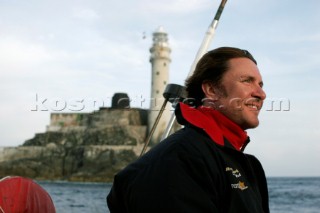 Simon Le Bon Rounds the Fastnet Rock at 7.00pm 9/08/05