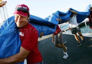 Act 6 Americas Cup Challenger series. Mascalzobne Latino-Capitalia Team . Flavio Grassi