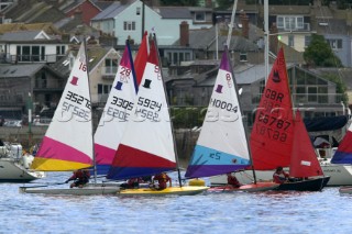 Topper dinghies in Dartmouth, Devon, UK