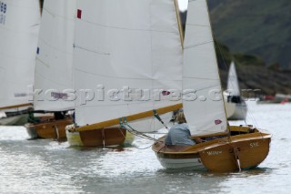 Classic yawls sailing in Dartmouth, Devon, UK