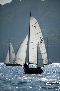 Classic yawl sailing in Dartmouth, Devon, UK