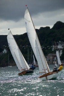 Classic yawls racing in Dartmouth, UK