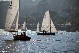 Classic yawls racing in Dartmouth, UK