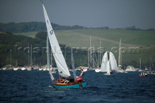 Wooden sailing boat in Dartmouth harbour