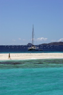 Luxury cruising on a catamaran in the Caribbean