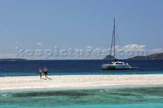 Luxury cruising on a catamaran in the Caribbean