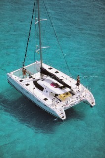 Luxury cruising on a catamaran in the Caribbean