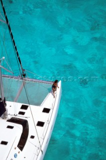 Luxury cruising on a catamaran in the Caribbean