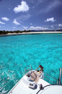 Luxury cruising on a catamaran in the Caribbean