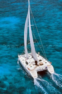 Luxury cruising on a catamaran in the Caribbean