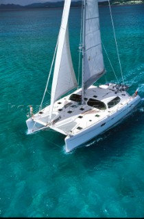 Luxury cruising on a catamaran in the Caribbean