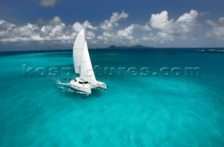 Luxury cruising on a catamaran in the Caribbean