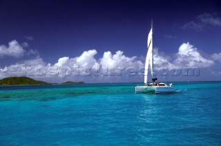 Luxury cruising on a catamaran in the Caribbean