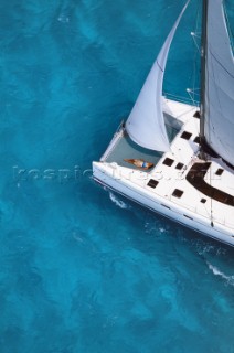 Luxury cruising on a catamaran in the Caribbean