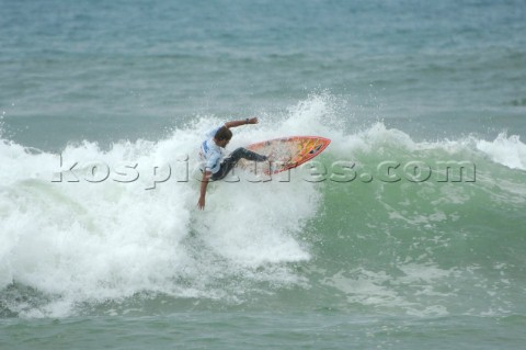 Brasilian Odirlei Coutinho competing at the Rip Curl Championship 2005