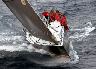 Black Dragon sailing up wind at the Maxi Yacht Rolex Cup 2005