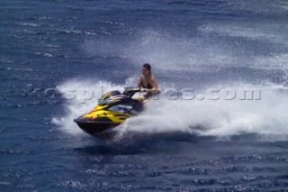 Woman on jetski