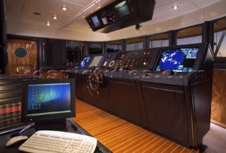 Bridge of a superyacht