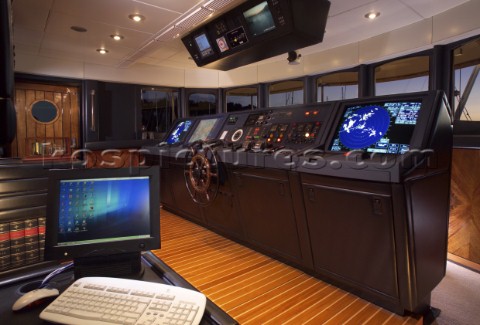 Bridge of a superyacht