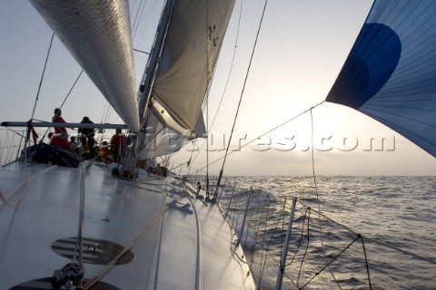 Onboard maxi yacht during Rolex Middle Sea Race 2005