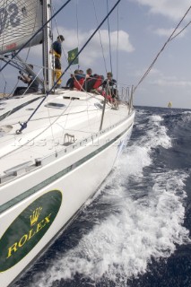 Onboard ELUSIVE during the Rolex Middle Sea Race 2005.