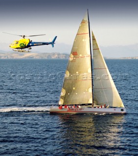 Wild Oats XI in Storm Bay, Tasmania.