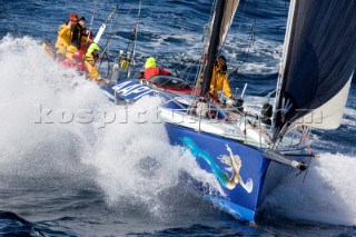 Seriously 10 sailing along the Tasmanian coast, Australia, Dec., 28, 2005. 85 yachts of all sizes battled for this years line honors in this the 61st running of the world famous race.