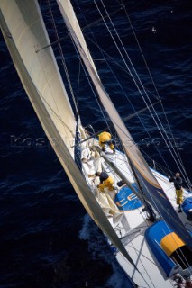 Seriously 10 sailing along the Tasmanian coast, Australia, Dec., 28, 2005. 85 yachts of all sizes battled for this years line honors in this the 61st running of the world famous race.