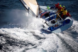 Coogans Stores sailing along the Tasmanian coast, Australia, Dec., 28, 2005. 85 yachts of all sizes battled for this years line honors in this the 61st running of the world famous race.