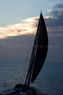 Sunrise in the calm sea before  crosses Bass Straight south of Australias main land during the Rolex Sydney to Hobart Race in Australia, Marimbula, Dec. 27, 2005.