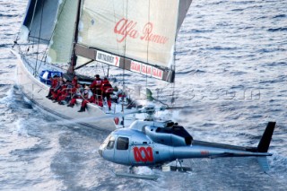 Sunrise in the calm sea before  crosses Bass Straight south of Australias main land during the Rolex Sydney to Hobart Race in Australia, Marimbula, Dec. 27, 2005.