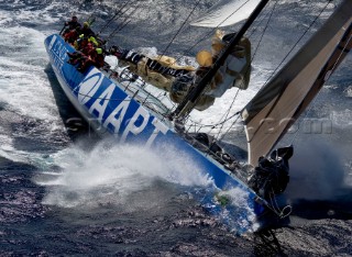 AAPT sailing along the Tasmanian coast, Australia,Dec. 28, 2005. 85 yachts of all sizes battled for this years line honors in this the 61st running of the world famous race.