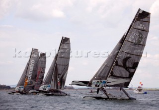 Volvo Extreme 40 multihull catamaran racing off Portsmouth harbour